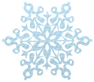 Snowflake Illustration With Beautiful Pattern Sticker