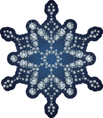 Snowflake Made From Diamonds Sticker
