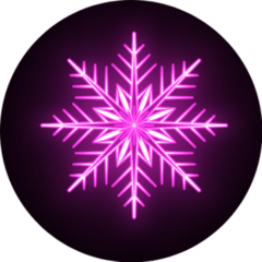 Snowflake Neon Sign Icon Sticker
