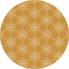 Snowflake Seamless Pattern On Gold Sticker