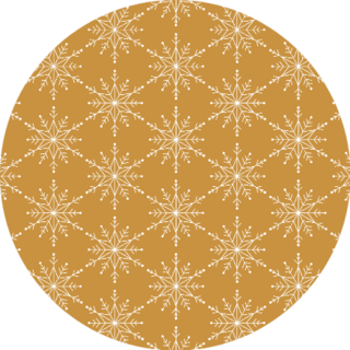 Snowflake Seamless Pattern On Gold Sticker