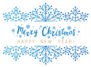 Snowflakes Border With Merry Christmas Lettering Sticker