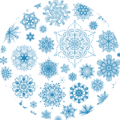 Snowflakes Christmas Holiday Pattern Background Sticker