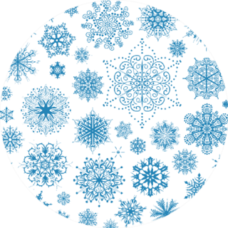 Snowflakes Christmas Holiday Pattern Background Sticker