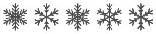 Snowflakes Icons Set Black Winter Silhouettes Sticker