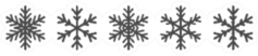 Snowflakes Icons Set Black Winter Silhouettes Sticker