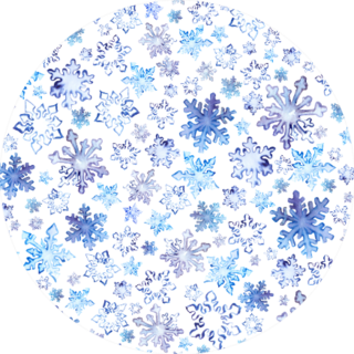 Snowflakes In Blue Christmas Seamless Pattern Sticker