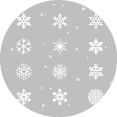 Snowflakes On Grey Pattern Sticker