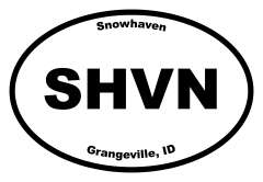 Snowhaven Oval Sticker