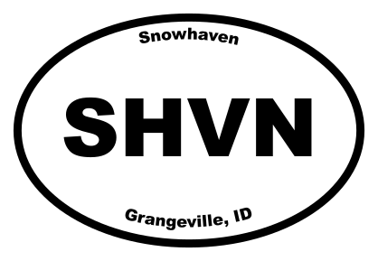 Snowhaven Oval Sticker