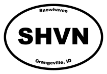 Snowhaven Oval Sticker