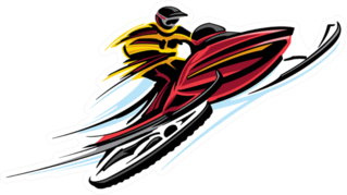 Snowmobile Catching Some Air Sticker