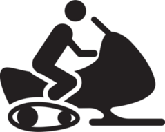 Snowmobile Icon Sticker