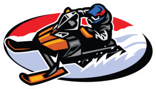 Snowmobile Oval Sticker