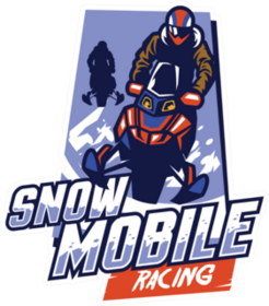 Snowmobile Racing Badge Sticker