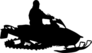 Snowmobile Silhouette Sticker