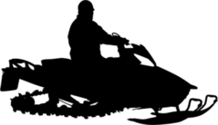 Snowmobile Silhouette Sticker