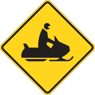 Snowmobile Warning Sign Sticker
