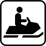 Snowmobiling Sign Icon Sticker