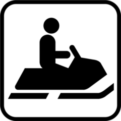 Snowmobiling Sign Icon Sticker