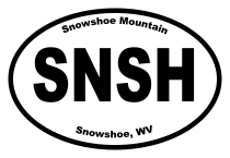 Snowshoe Mountain Oval Sticker