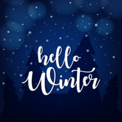 Snowy Hello Winter Sticker