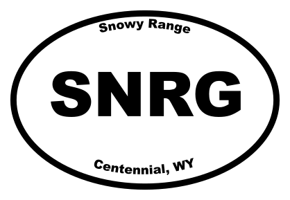 Snowy Range Oval Sticker