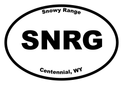 Snowy Range Oval Sticker