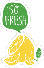 So Fresh Lemon Sticker