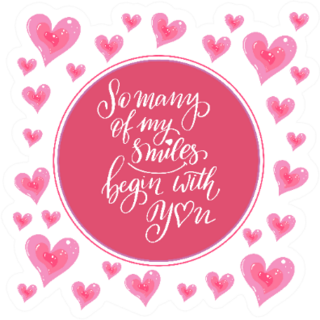 So Many Of My Smiles Begin With You Valentines Sticker