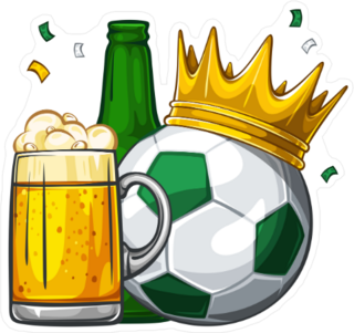 Soccer and Beer Sticker