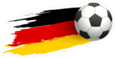 Soccer Ball And Flag Of Germany Sticker