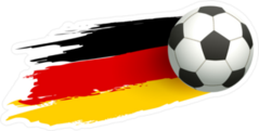 Soccer Ball And Flag Of Germany Sticker