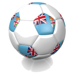 Soccer Ball Colored With The Flag Of Fiji Sticker