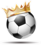 Soccer Ball In Golden Royal Crown Sticker