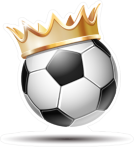 Soccer Ball In Golden Royal Crown Sticker