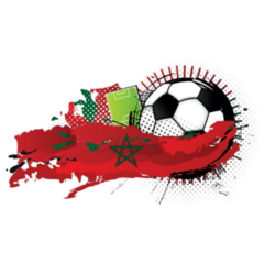 Soccer Ball In The Flag Of Morocco Sticker