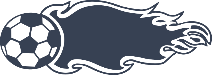 Soccer Ball With Flames To The Right Sticker