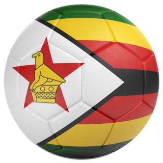 Soccer Ball Zimbabwe Team Flag Sticker