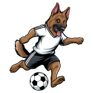 Soccer German Shepherd Sticker
