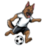 Soccer German Shepherd Sticker