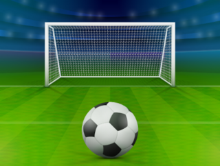 Soccer Goal on Green Field Sticker