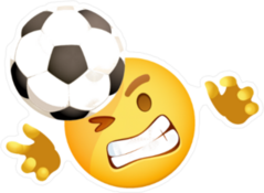 Soccer Headbutt Emoji Sticker
