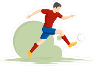 Soccer Kicking Ball Sticker