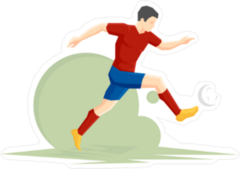 Soccer Kicking Ball Sticker