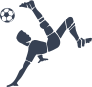 Soccer Player Bicycle Kick Sticker