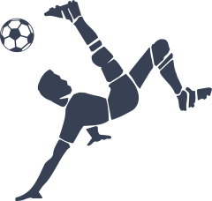 Soccer Player Bicycle Kick Sticker