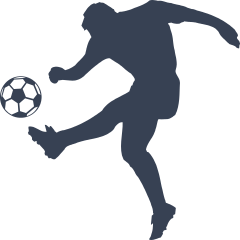 Soccer Player Kicking Ball In The Air Sticker