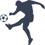 Soccer Player Kicking Ball In The Air Sticker