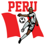 Soccer Player Of Peru Flag Sticker